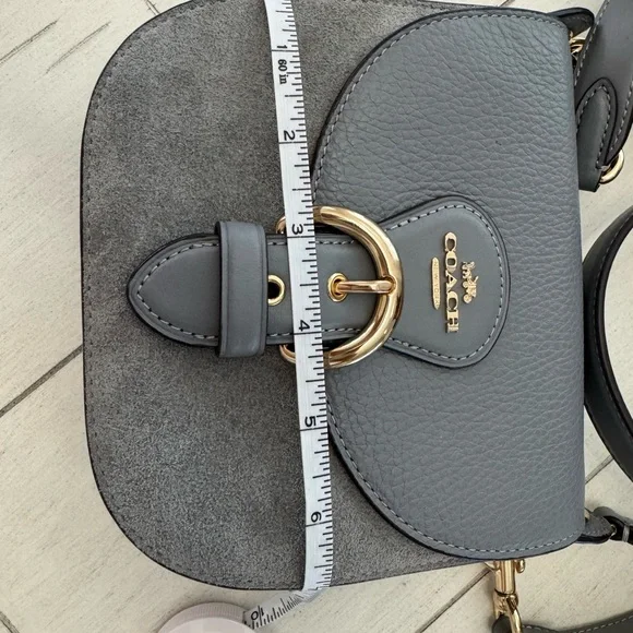 Coach Gray Crossbody Bag with Gold Hardware - Picture 11 of 13